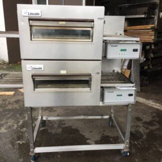 Lincoln 1132 double stack impinger conveyor pizza ovens 220v 3 phase